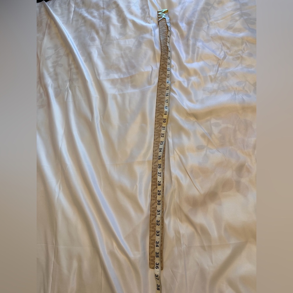 Michael Kors Beige Belt with Gold MK Buckle - Picture 4 of 8